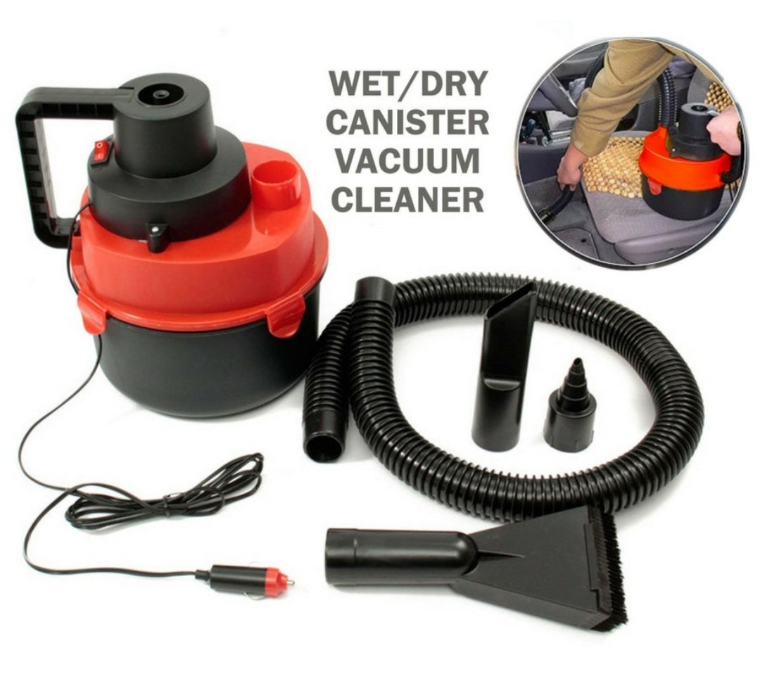 12V Portable Wet & Dry Vacuum Cleaner Car Van Caravan Handheld Air Pump Inflator